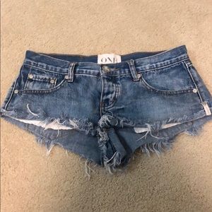 One Teaspoon Ultra mini jean shorts